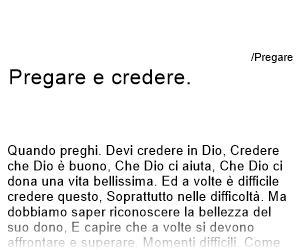 Pregare e credere