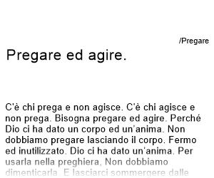 Pregare ed agire